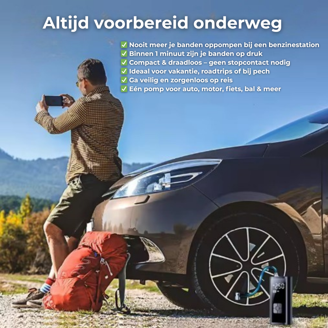 Draadloze luchtpomp
