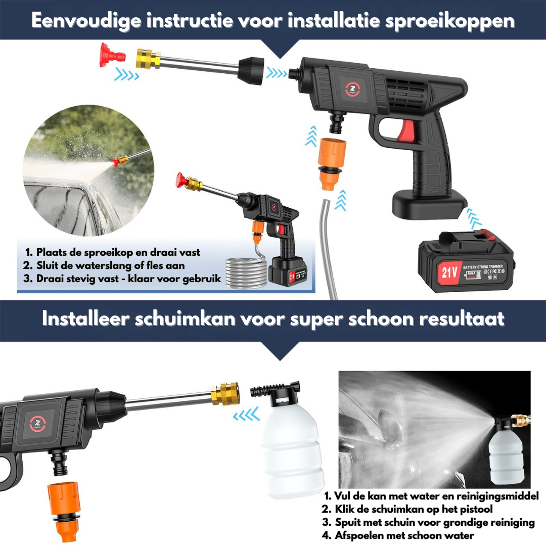JetClean Go - Draadloze Hogedrukreiniger