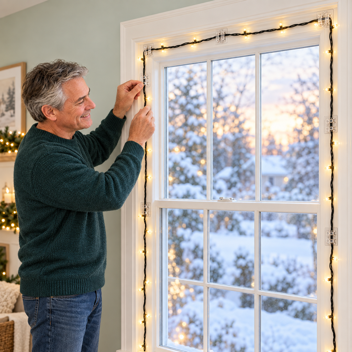 StickyClips Pro – Zelfklevende clips voor kerstverlichting