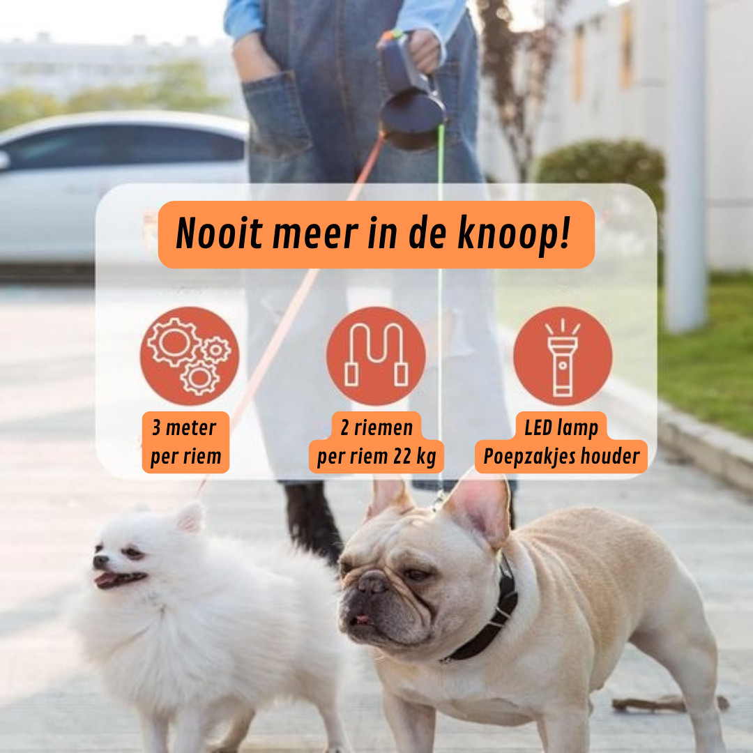 Duo hondenriem voor twee honden – foto 3