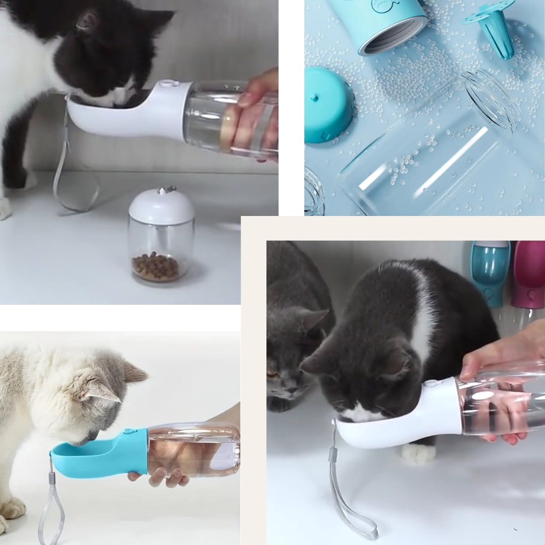Pet2Go drinkfles met voerbak voor honden – foto 6
