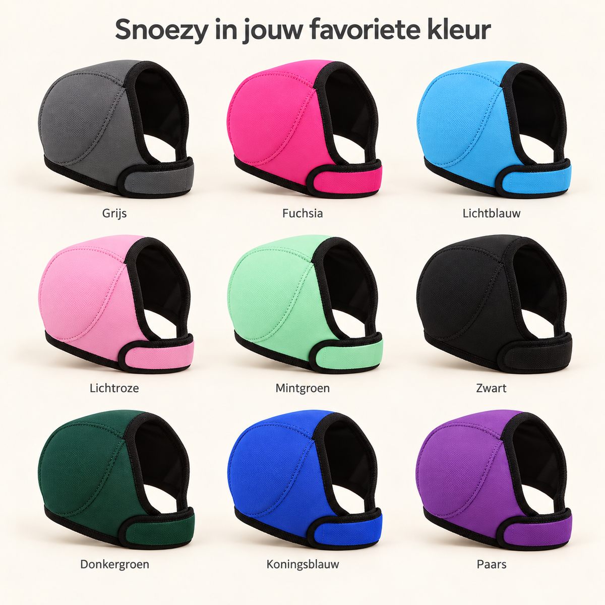 Snoezy oorbeschermers voor honden en katten in 9 kleuren