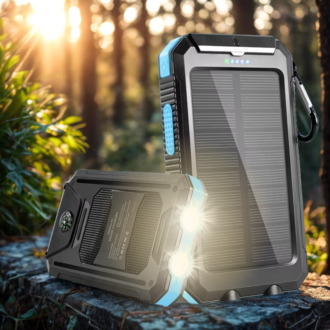 Solar powerbank met zonnepaneel – foto 1