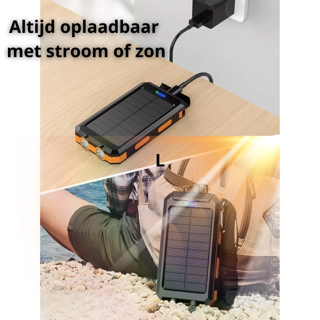 Solar powerbank met zonnepaneel – foto 3