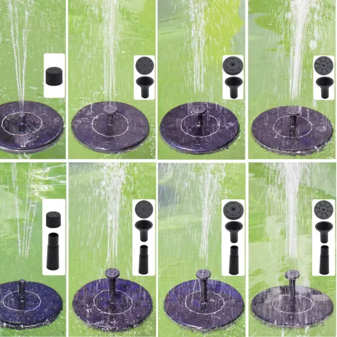 Solar waterfontein met LED voor vijver en vogelbad – foto 10