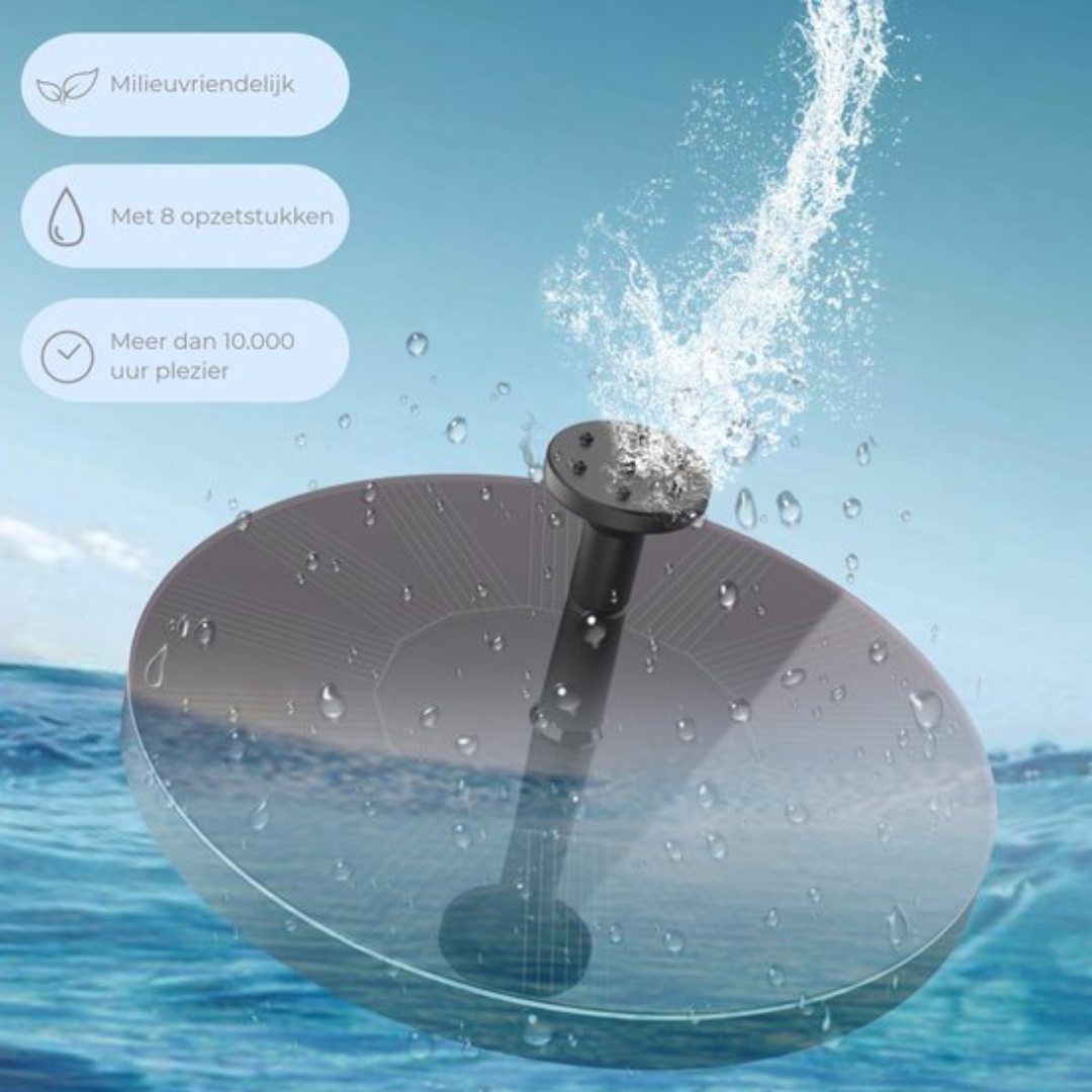 Solar waterfontein met LED voor vijver en vogelbad – foto 5