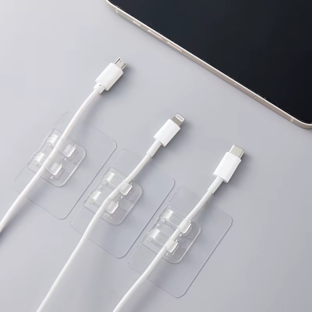 StickyClips Pro houden opladerkabels op hun plek