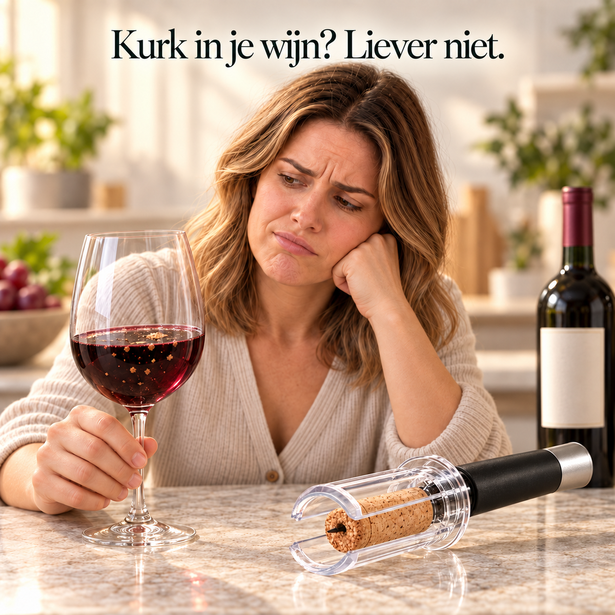 Stukjes kurk in je wijn – met de VinoPop voorkom je dat