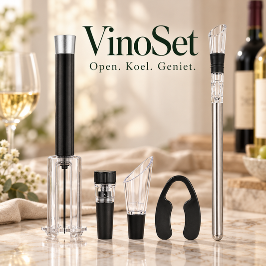 VinoSet: VinoPop kurkentrekker en VinoChill wijnkoelstick als wijncadeau