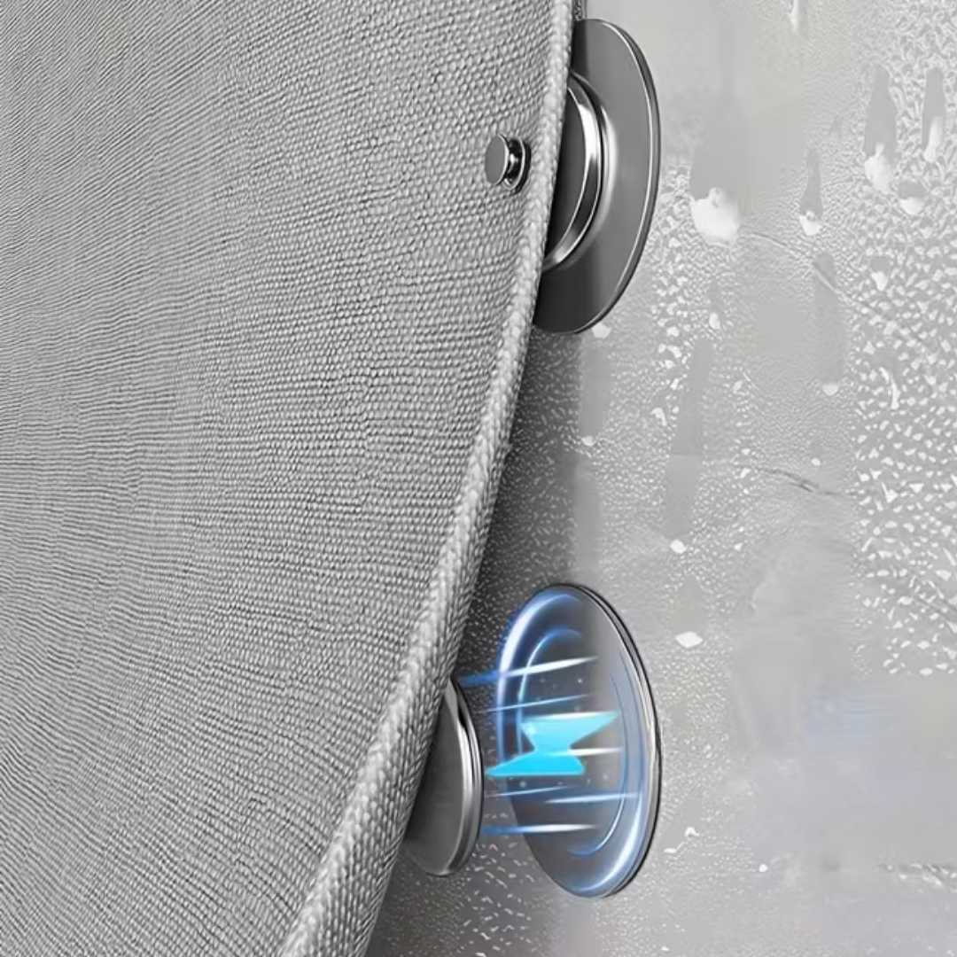 Zenvy douchegordijn met magnetische sluiting – foto 3
